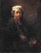 Portrait of the Artist at His Easel gu Rembrandt